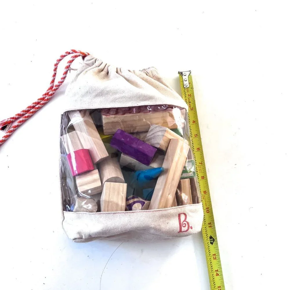 B.Toys Wood U Build it Wooden Blocks in a Bag